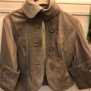 Mike & Chris cropped leather jacket, size XS